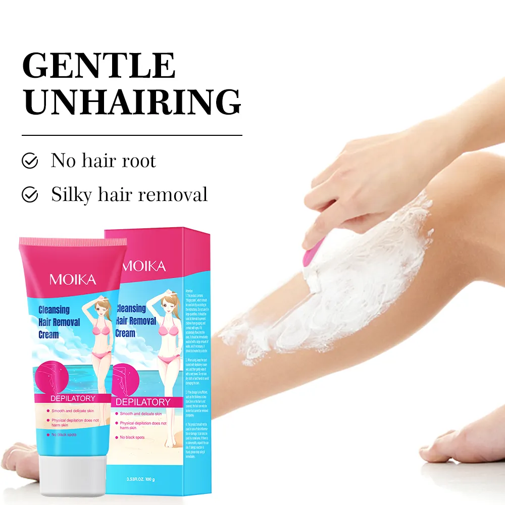 Verimlilik özel etiket doğal organik bitkisel tam vücut ağrısız tüy dökücü erkekler ve kadınlar kalıcı saç temizleme kremi