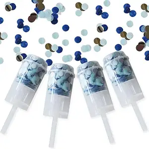 Confettis push pop pour fête de remise de diplôme et d'anniversaire, confettis en papier noir et or, décoration de mariage d'anniversaire