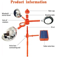 Répulsif pour jardin répulsif à oiseaux extérieur écologique portable avec Wind Drive oiseau solaire