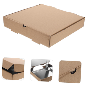 Boîte à <span class=keywords><strong>pizza</strong></span> en carton ondulé avec logo personnalisé imprimé, doublure en aluminium thermique, 10, 12, 13, 14, 16, 24 pouces, emballage à emporter - Product Image 3