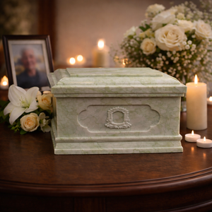 Urna Funeraria in Pietra di Alta Qualità Stile Europeo, Urna Cineraria Artigianale in Marmo per Adulti, Contenitore Sigillato per Ceneri, <span class=keywords><strong>Omaggio</strong></span> Commemorativo per i Propri Cari - Product Image 6