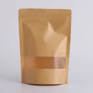 Stand up Pouch Customized Kraft Paper Zipper Bag