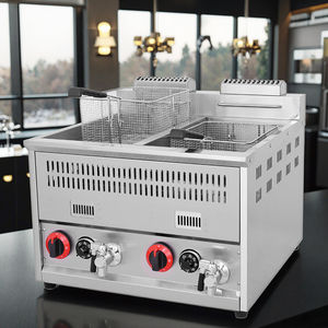 Friteuse commerciale de table à gaz avec double réservoir <span class=keywords><strong>Machine</strong></span> de friteuse à gaz de table de restaurant à haute productivité - Product Image 2