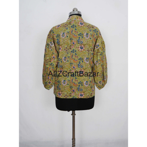 Vestido Ajustado de Punto 100% Algodón, con Cuello Redondo, Manga Corta, Botones en la Parte Delantera, Adornado con Volantes Florales, Ecológico, Lavable y Transpirable - Product Image 4