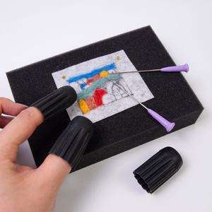 3 PCS Protetores de dedo para agulha de feltro de cor preta para bordado - Product Image 6
