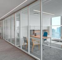 Modular Office Dividing Wall Soundproof Glass Partition