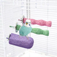Perchoir pour perroquet, accessoire de cage à oiseaux, en résine, forme de sorbet, station de griffage, pierre à griffer pour le calcium, pour petits animaux mignons
