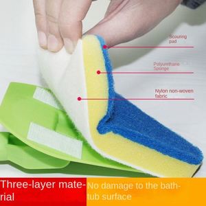 Wholesale Multifunctional Triangle Bath Brush Retractable Long Handle Cleaning Sponge Wipe for Bathroom Tile Floor Cross Border - Product Image 3