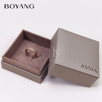 Boîte Cadeau de Luxe Personnalisée Boyang en Cuir PU pour Colliers, Pendentifs et Bagues