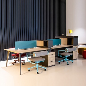 Escritorio de Diseño Moderno, Muebles de Oficina, Escritorio de Oficina con Separación, Estación de Trabajo para Personal, Cubículo para 6 Personas - Product Image 3