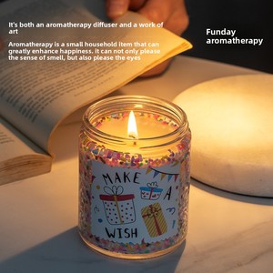 For Bestseller Colorful <strong>Candy</strong> Granules Soy <strong>Wax</strong> Creative Birthday Gift Party Favors Sugar Needle Aromatherapy Candle - Product Image 2