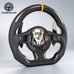 Volante Deportivo Personalizado en Forma de F1 de Cuero para Fibra de Carbono con Palancas de Cambio para Supra A90/A91 GR Mk5 G8, Listo para Usar - Product Image 1