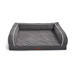 Contorno Ergonômico Pet Couch casa Sofá Bolster Camas Do Cão Tecido de Lona Macia