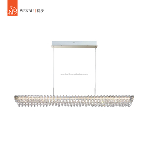 Lustres contemporains en cristal linéaire de luxe pour salle à manger de villa et salon d'hôtel - Product Image 4