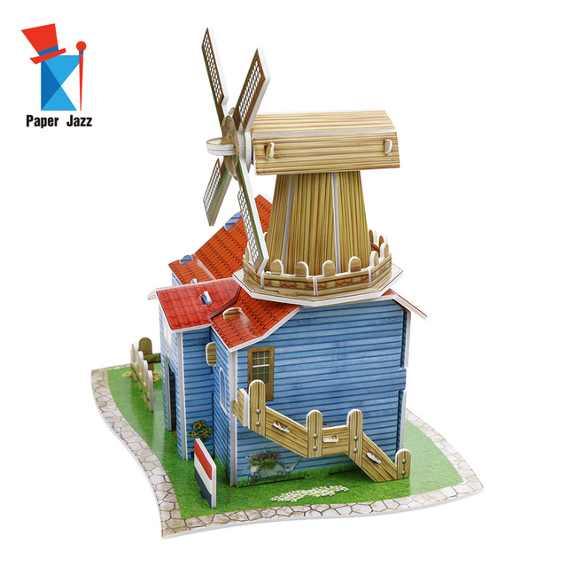 Mini DIY Model House Kit Educational Toys Jigsaw Puzzles Gift for Children and Adult