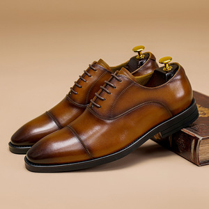 2026 Genuine Leather Business Formal Oxford Shoes First Layer Cowhide High Quality Men's Shoes Rubber Sole Full Leather - Product Image 1