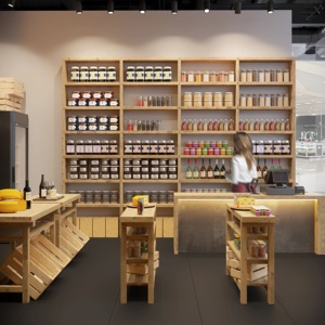 Diseño Interior Moderno para Tienda de Licores y Vinos, Mueble de Exhibición LED Personalizado, Mostrador, Accesorios para Tienda - Product Image 3