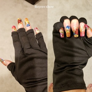 Gant de protection <span class=keywords><strong>UV</strong></span> contre les radiations pour Nail Art Gant de protection pour Nail Art Gel LED <span class=keywords><strong>Gants</strong></span> de protection demi-doigt pour <span class=keywords><strong>ongles</strong></span> - Product Image 2