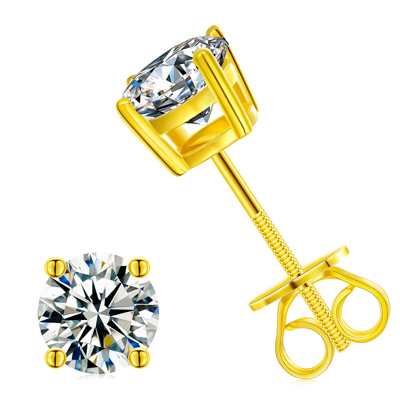 4 mm 0,3 ct/oreille - Or