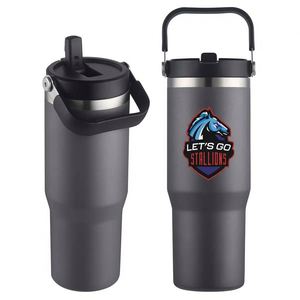 30 oz Water <b>Bottle</b> for a Day's Drinking Vacuum Car Cup Portable Stainless Steel Insulated Water <b>Bottle</b> with Straw - Product Image 3