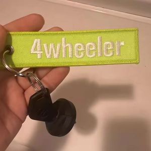 Fashion Brand Name Logo Embroidery Jet <b>Tag</b> Keychain <b>Key</b> Ring Accessories Custom Promotional Gifts - Product Image 5