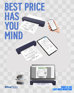 <span class=keywords><strong>Imprimante</strong></span> thermique sans encre portable A4 mini, prix direct usine, pour photos et documents, compatible 48-208 mm, sans fil <span class=keywords><strong>Bluetooth</strong></span> - Product Image 6