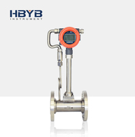 HART 4-20mA 316L pengukur aliran Meter, flensa uap Digital tekanan tinggi