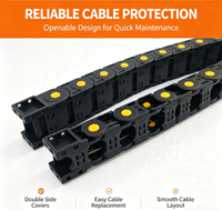 Support de chaîne porte-câbles de type pont et chaîne flexible fermée en nylon haute résistance pour machines-outils CNC