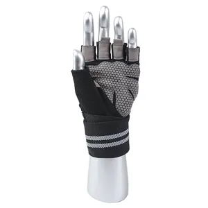 Guanti da allenamento guanti da palestra per sollevamento pesi con supporto per avvolgere il polso per uomo donna, protezione completa del palmo, per sollevamento pesi