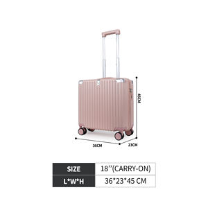 <span class=keywords><strong>Maletas</strong></span> pequeñas <span class=keywords><strong>baratas</strong></span> OEM, maleta con ruedas de 18 pulgadas, portavasos y gancho, bolsa estilo equipaje, hecha a medida, de lados duros para caja de embarque - Product Image 2