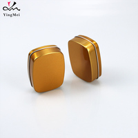 Boîte à café rectangulaire en aluminium doré de 100ml Boîtes en métal Petite boîte en fer blanc Boîte à chocolat pour le stockage de biscuits et de bonbons Boîtes de nourriture vides