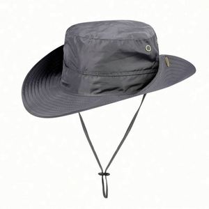 Chapeau de safari unisexe pour l'extérieur, protection UV estivale, pêche, voyage, cyclisme avec cordon de serrage - Product Image 3