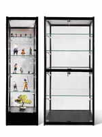 Armoire à trophées en verre tubulaire en alliage d'aluminium armoire en métal et en verre