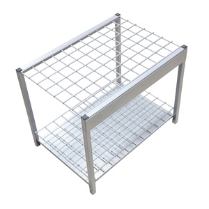 Buena calidad de nivel 2 de acero estanterías de almacenamiento estantes soporte de exhibición para la extensión del polo - Product Image 1