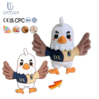 Porte-clés en peluche personnalisable UYEAH CE CPC EN71, motif aigle mignon, jouet en peluche doux, cadeau pour enfant