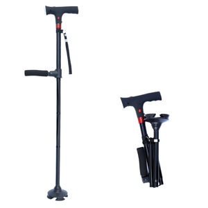 Bastón Telescópico Plegable Cleye con Doble Empuñadura, Alarma, Luz LED y Cuatro Patas para Caminar - Product Image 5