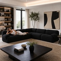 Canapé modulaire ergonomique en gros avec support lombaire en mousse haute densité pour appartement et salon, canapé compressé