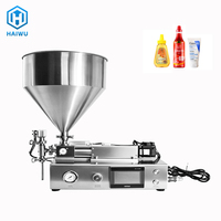 Machine semi-automatique de haute précision pour huiles, lotions, sauces, beurre de cacahuète, crèmes épaisses et pâtes, avec commande servo et écran tactile PLC