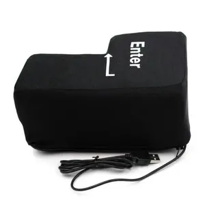 Big USB Enter Key Vent Pillow Soft Computer Button Return Key For Offices Decompression Pillow Stress Relief Toy Enter Button