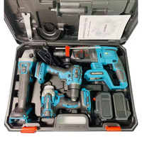 Juego de Herramientas Willing de 16 Piezas, Kits de Herramientas Eléctricas Recargables, Amoladora Angular Eléctrica Sin Escobillas de Litio, Llave Inalámbrica, Caja de Herramientas