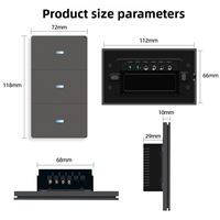 Interrupteur intelligent Zigbee US, bouton poussoir, interrupteur d'éclairage, fil neutre, compatible avec Tuya Smart Life, Google Home, SmartThings APP