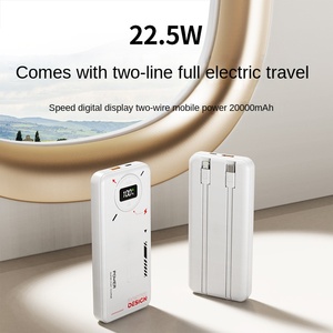 Batterie externe Mecha Wind en plastique 20000 mAh, <span class=keywords><strong>super</strong></span> rapide 20W/22.5W, portable, affichage numérique intelligent, polymère lithium K72 - Product Image 2