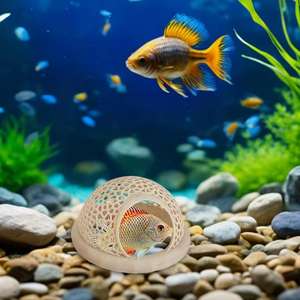 Cueva Flotante para Betta, Hamaca para Acuario, Decoración Segura para Peceras, Casa para Alimentación y Cría de Peces en Contenedores - Product Image 6