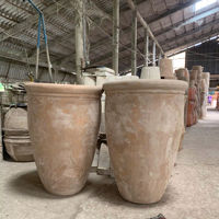 Fournisseur de poteries Vietnam : Urne ovale Antico, Vase, Pot de fleurs en terre cuite, Bol Florentine pour jardin