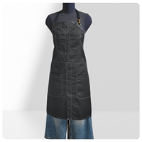 Tablier sans manches en coton style coréen pour barista et salons de thé, personnalisable avec logo, réutilisable, tenue de travail