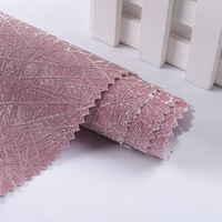 Tela de PVC con Purpurina Estilo Cenicienta, Material Elástico con Degradado y Cuentas, Resistente a las Manchas, para Bolsos, Teléfonos, Tapicería y Accesorios