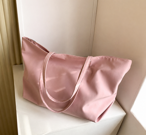 Ladies Soft PU Leather Shoulder Tote Bag Pink Large Capacity Casual Handbag Daily Shopping Work Bag OEM ODM Custom - Product Image 1