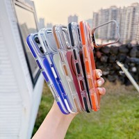 Support de cadre d'appareil photo magnétique pour coque de téléphone portable iPhone 17 16 15 14 13 12 Pro Max, étui dégradé pour Samsung