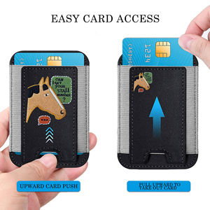 Portefeuille pour homme en cuir de luxe Weizheng, logo personnalisé, porte-cartes magnétique avec sangle élastique, porte-cartes magnétique <span class=keywords><strong>MagSafe</strong></span> - Product Image 2