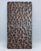 Plaque de Bronze martelée à la main rétro vieux épais Anti-oxydation sculpture fond mur plafond extérieur réfraction